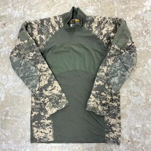 Massif Shirt Mens Large Digital Camo Army Combat Long Sleeves Military Tactical
